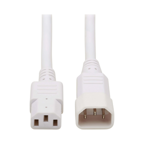 Tripp Lite Heavy-Duty PDU Power Cord, C13 to C14, 15A, 250V, 14 AWG, 3 ft. (0.91 m), White — Being Shipped