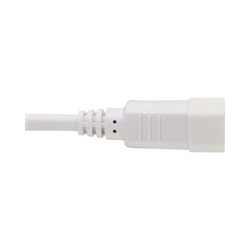 Tripp Lite Heavy-Duty PDU Power Cord, C13 to C14, 15A, 250V, 14 AWG, 3 ft. (0.91 m), White — Being Shipped