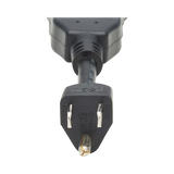 Tripp Lite Extension Cord Y Splitter, NEMA 5-15P to 2x NEMA 5-15R, 13A, 125V, 16 AWG, 1 ft. (0.3 m), Black — Being Shipped