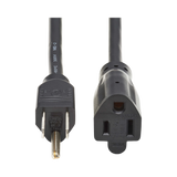 Tripp Lite series Power Extension Cord, NEMA 5-15P to NEMA 5-15R, 13A, 120V, 16 AWG, 3 ft. (0.9 m), Black — Being Shipped