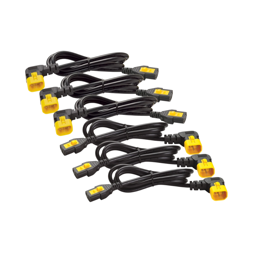 APC Power Cord Kit (6 ea), Locking, C13 TO C14 (90 Degree), 0.6m, North America — Being Shipped