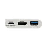 Tripp Lite USB-C to HDMI Adapter with USB 3.x (5Gbps) Hub Port & PD Charging, HDCP, White — Being Shipped