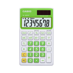 Casio Large Display Solar & Battery-Powered Calculator (Green) — Being Shipped