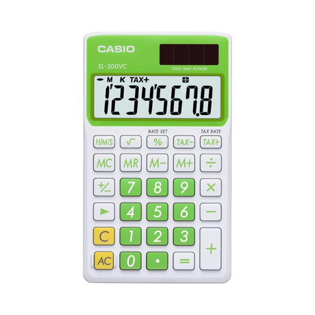 Casio Large Display Solar & Battery-Powered Calculator (Green) — Being Shipped