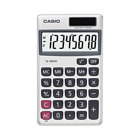 Casio SL-300SV LCD XL Display Solar Handheld Calculator — Being Shipped