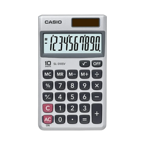 Casio 10-Digit LCD Portable Solar-Powered Calculator (Silver) — Being Shipped