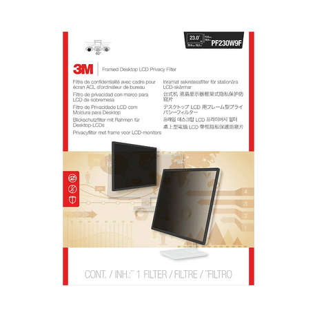 3M 16:9 Framed Privacy Filter for 23" Monitor — Being Shipped