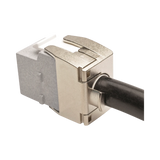 Tripp Lite Toolless Cat6a Keystone Jack, PoE/PoE+ Compliant, Shuttered, Gray, TAA — Being Shipped