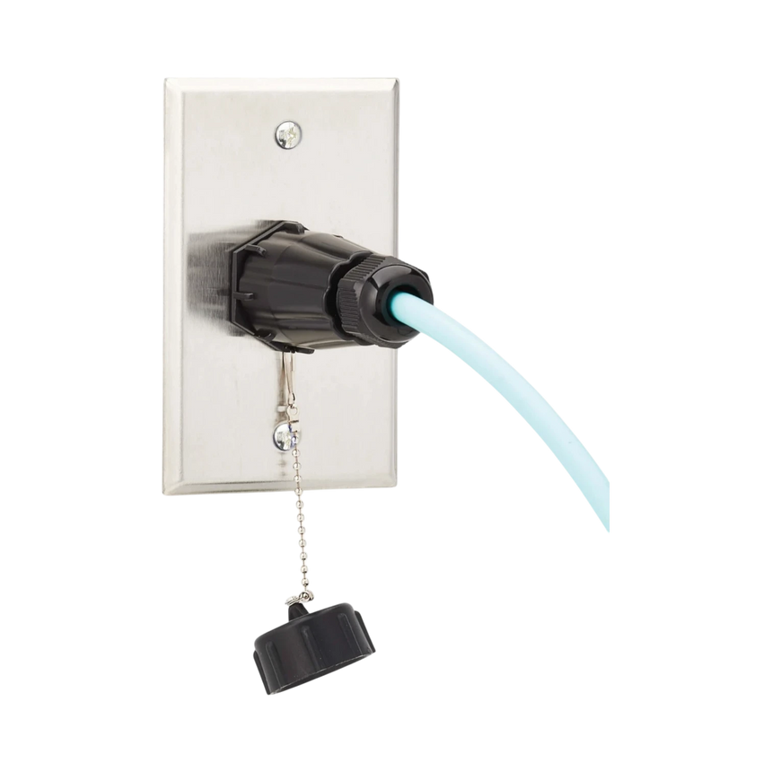 Tripp Lite Rigid Industrial IP68 Duplex Multimode Fiber Coupler (LC/LC) with Dust Cap, 10G Ethernet, TAA — Being Shipped