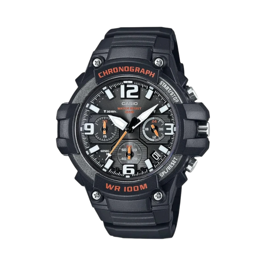 Casio Men's Heavy Duty Black/Orange Sport Watch, 100M Water Resistant — Being Shipped