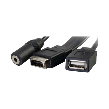 C2G HDMI, VGA, 3.5mm Audio and USB Pass Through Single Gang Wall Plate (White) — Being Shipped