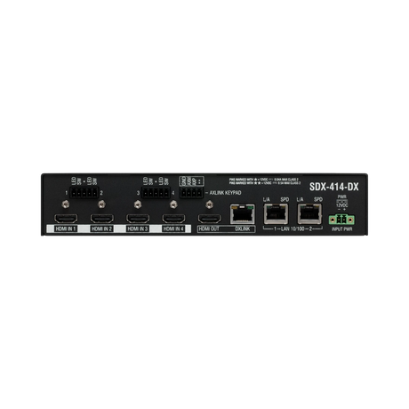 AMX SDX-414-DX Solecis 4x1 4K HDMI Digital Switcher with DXLink Output — Being Shipped