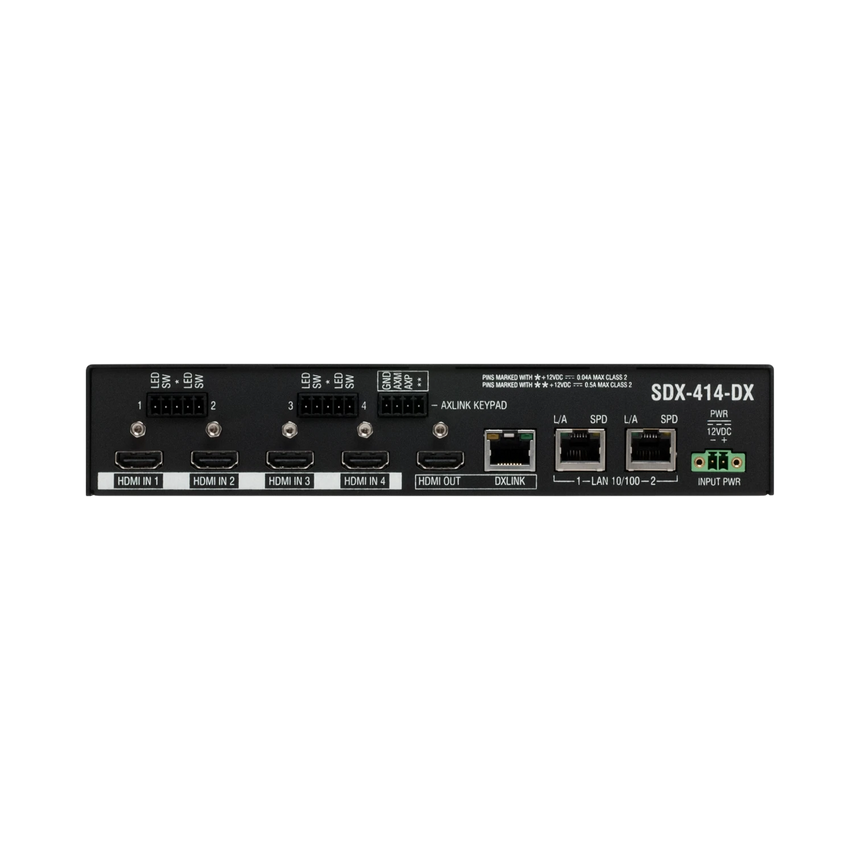 AMX SDX-414-DX Solecis 4x1 4K HDMI Digital Switcher with DXLink Output — Being Shipped