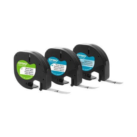 DYMO LetraTag 1/2"x13' Label Tape Variety Pack (3-Pack) — Being Shipped