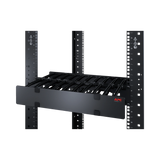 APC NetShelter Cable Management, Horizontal Cable Manager, 2U, Single Side with Cover, Black, 483 x 88 x 110 mm — Being Shipped