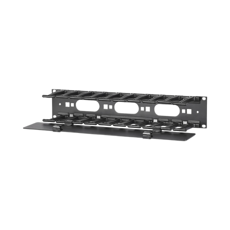 APC NetShelter Cable Management, Horizontal Cable Manager, 2U, Single Side with Cover, Black, 483 x 88 x 110 mm — Being Shipped