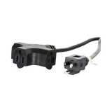 ADJ Accu-Cable 3-Wire Edison AC Extension Cord with Three Plugs (12 AWG, Black, 50') — Being Shipped