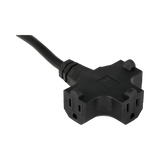 ADJ Accu-Cable 3-Wire Edison AC Extension Cord with Three Plugs (12 AWG, Black, 50') — Being Shipped