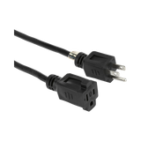ADJ Accu-Cable 3-Wire Edison AC Extension Cord with Three Plugs (12 AWG, Black, 50') — Being Shipped
