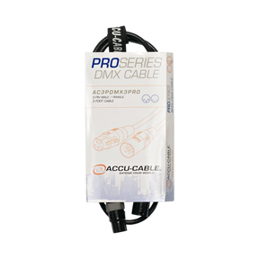 ADJ Accu-Cable AC3PDMX3PRO 3-pin Pro DMX Cable (3 foot) — Being Shipped