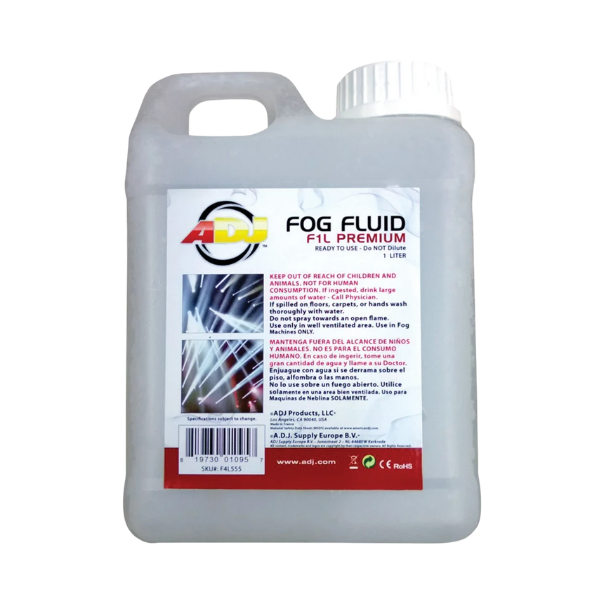 ADJ F1L Premium Water Based Fog Fluid (1 Liter) — Being Shipped