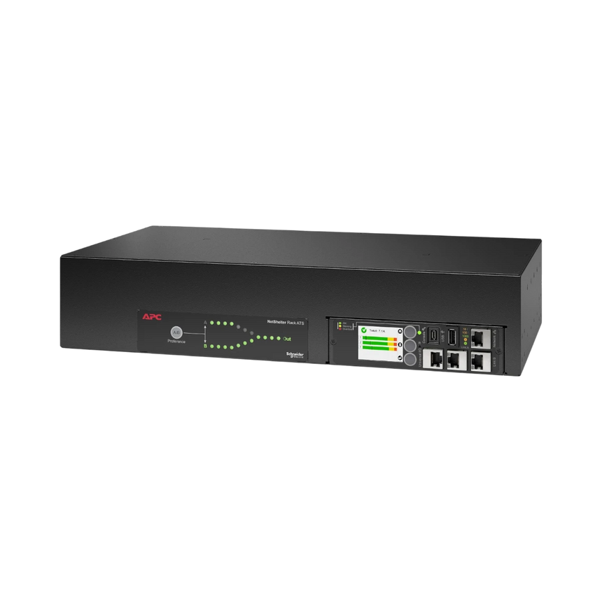 APC Netshelter Rack Automatic Transfer Switch, 2U, 30A, 200/208V, 2 L6-30 IN, 16 C13, 2 C19 OUT, 50/60Hz — Being Shipped