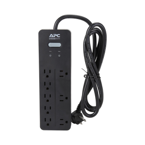 APC Home Office SurgeArrest 8-Outlet Surge Protector (6', 120V, Black) — Being Shipped