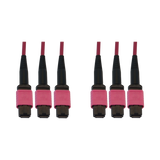 Tripp Lite 40/100/400G Multimode 50/125 OM4 Fiber Optic Cable (3x8F MTP/MPO-PC F/F), Magenta, 15m (49.2 ft.) — Being Shipped
