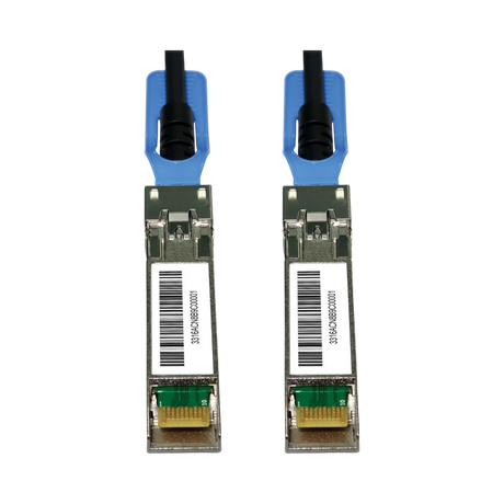 Tripp Lite SFP28 to SFP28 25GbE Passive Twinax Copper Cable (M/M), SFP-H25G-CU2M Compatible, Black, 2 m (6.6 ft.) — Being Shipped