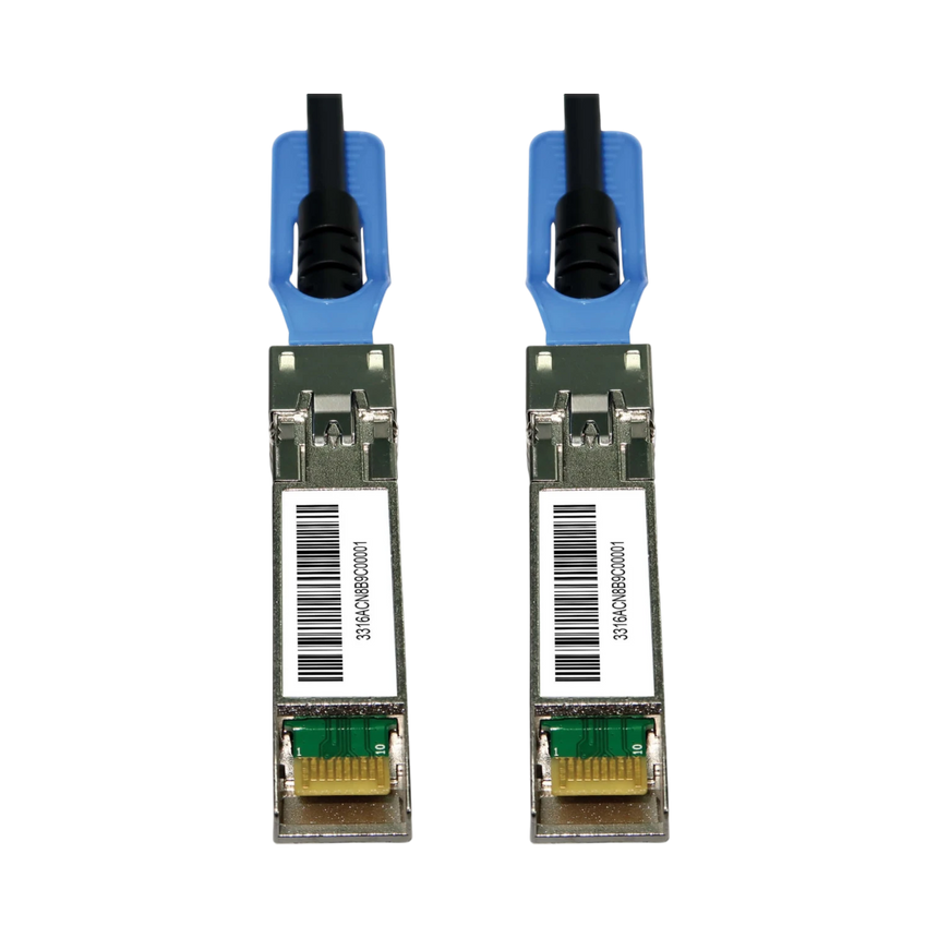 Tripp Lite SFP28 to SFP28 25GbE Passive Twinax Copper Cable (M/M), SFP-H25G-CU2M Compatible, Black, 2 m (6.6 ft.) — Being Shipped
