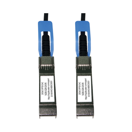 Tripp Lite SFP28 to SFP28 25GbE Passive Twinax Copper Cable (M/M), SFP-H25G-CU2M Compatible, Black, 2 m (6.6 ft.) — Being Shipped