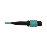 Tripp Lite 40/100/400G Multimode 50/125 OM3 Fiber Optic Cable (12F MTP/MPO-PC to 4x Duplex LC/PC F/M), LSZH, Aqua, 1 m (3.3 ft.) — Being Shipped