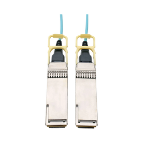 Tripp Lite series QSFP28 to QSFP28 Active Optical Cable, 100GbE, AOC, M/M, Aqua, 30M (98.42 ft.) — Being Shipped