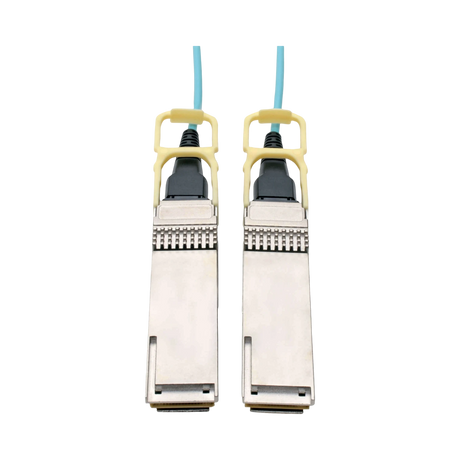 Tripp Lite series QSFP28 to QSFP28 Active Optical Cable, 100GbE, AOC, M/M, Aqua, 30M (98.42 ft.) — Being Shipped
