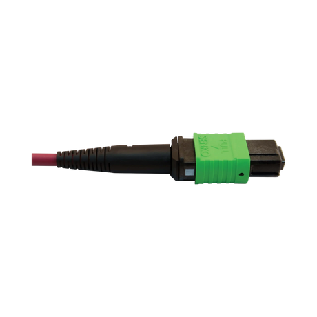 Tripp Lite 400G Multimode 50/125 OM4 Plenum Fiber Optic Cable, 16F MTP/MPO-APC to 24F MTP/MPO-UPC (F/F), Magenta, 5 m — Being Shipped