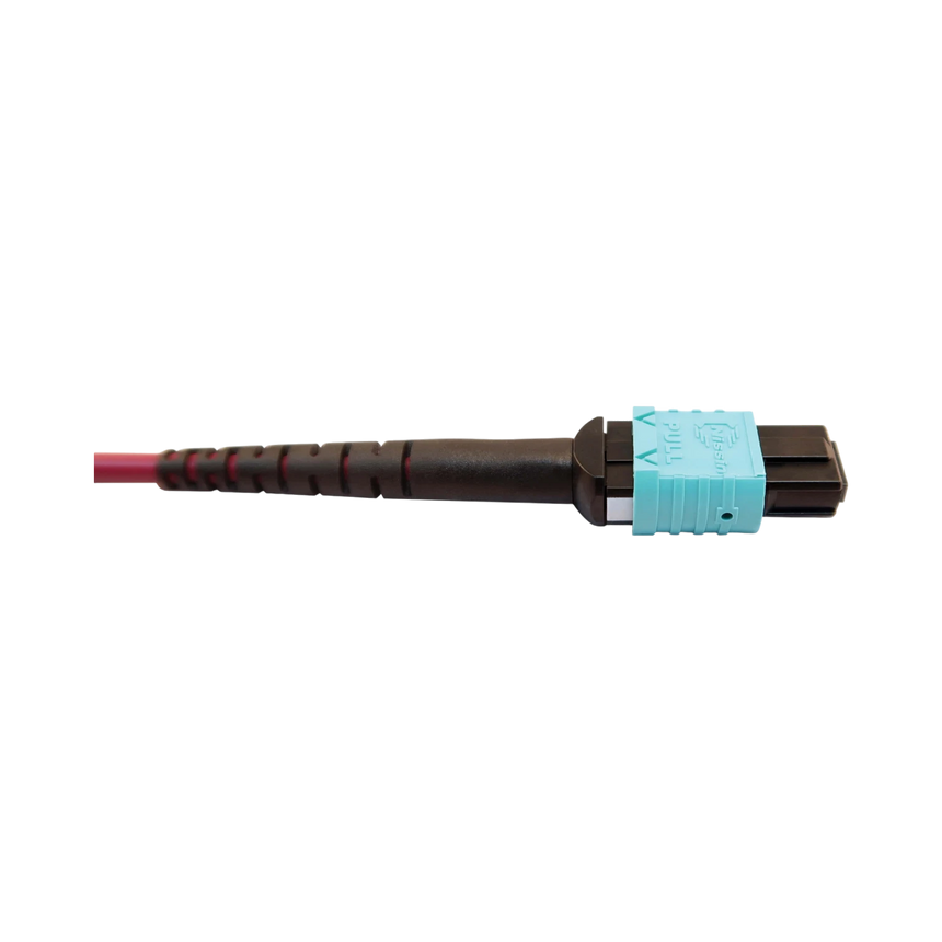 Tripp Lite 400G Multimode 50/125 OM4 Plenum Fiber Optic Cable, 16F MTP/MPO-APC to 24F MTP/MPO-UPC (F/F), Magenta, 5 m — Being Shipped
