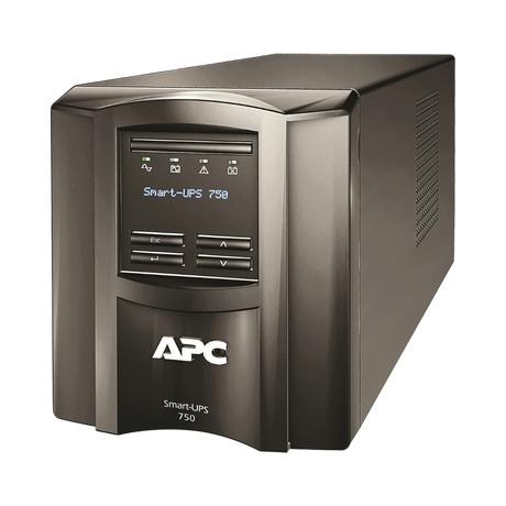 APC Smart-UPS, Line Interactive, 750VA, Tower, 120V, 6x NEMA 5-15R outlets, SmartConnect Port+SmartSlot, AVR, LCD, TAA — Being Shipped