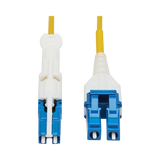 Tripp Lite 400G Duplex Singlemode 9/125 OS2 Fiber Optic Cable (CS-UPC/LC-UPC), Round LSZH Jacket, Yellow, 3 m — Being Shipped