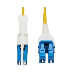Tripp Lite 400G Duplex Singlemode 9/125 OS2 Fiber Optic Cable (CS-UPC/LC-UPC), Round LSZH Jacket, Yellow, 3 m — Being Shipped