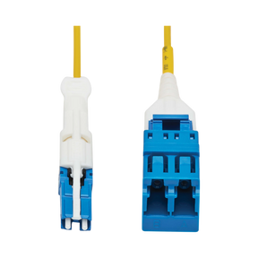 Tripp Lite 400G Duplex Singlemode 9/125 OS2 Fiber Optic Cable Adapter (CS-UPC/LC-UPC), M/F, Round LSZH Jacket, Yellow, 1 ft. — Being Shipped