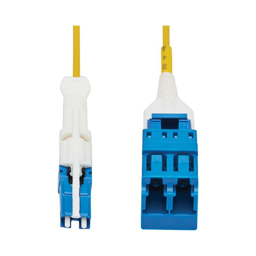 Tripp Lite 400G Duplex Singlemode 9/125 OS2 Fiber Optic Cable Adapter (CS-UPC/LC-UPC), M/F, Round LSZH Jacket, Yellow, 1 ft. — Being Shipped