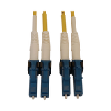 Tripp Lite 400G Duplex Singlemode 9/125 OS2 Switchable Fiber Optic Cable (LC/UPC M/M), LSZH, Yellow, 6 m (19.7 ft.) — Being Shipped