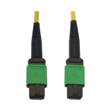 Tripp Lite 40/100G Singlemode 9/125 OS2 Fiber Optic Cable (12F MTP/MPO-APC F/F), LSZH, Yellow, 7m (23 ft.) — Being Shipped