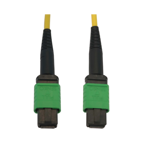 Tripp Lite 40/100G Singlemode 9/125 OS2 Fiber Optic Cable (12F MTP/MPO-APC F/F), LSZH, Yellow, 7m (23 ft.) — Being Shipped