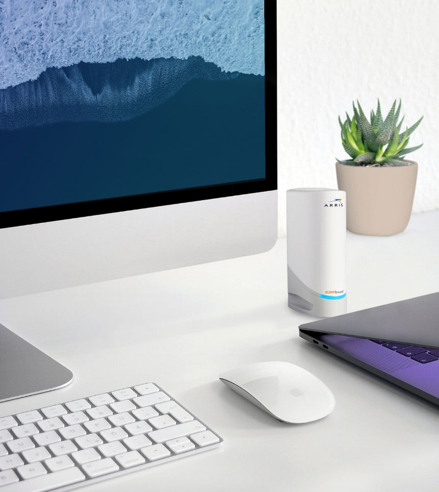 ARRIS SURFboard S33 32 x 8 DOCSIS 3.1 Multi-Gig Cable Modem with 2.5 Gbps Ethernet Port (White) — Being Shipped