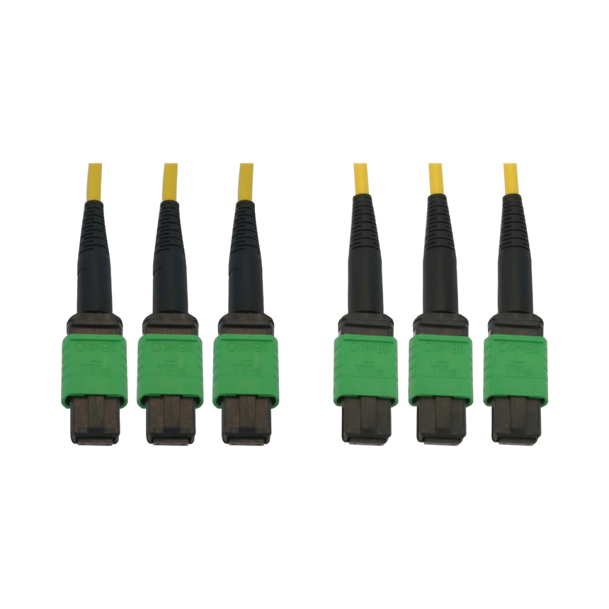 Tripp Lite 40/100G Singlemode 9/125 OS2 Fiber Optic Cable (3x8F MTP/MPO-APC F/F), LSZH, Yellow, 30m (98 ft.) — Being Shipped