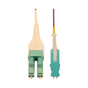 Tripp Lite 40/100/400G Multimode 50/125 OM4 Fiber Optic Cable (Duplex SN-PC to Duplex LC-PC M/M), LSZH, Magenta, 2 m (6.6 ft.) — Being Shipped