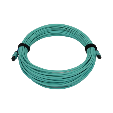 Tripp Lite 40/100/400G Multimode 50/125 OM3 Fiber Optic Cable (24F MTP/MPO-PC F/F), LSZH, Aqua, 20 m (65.6 ft.) — Being Shipped