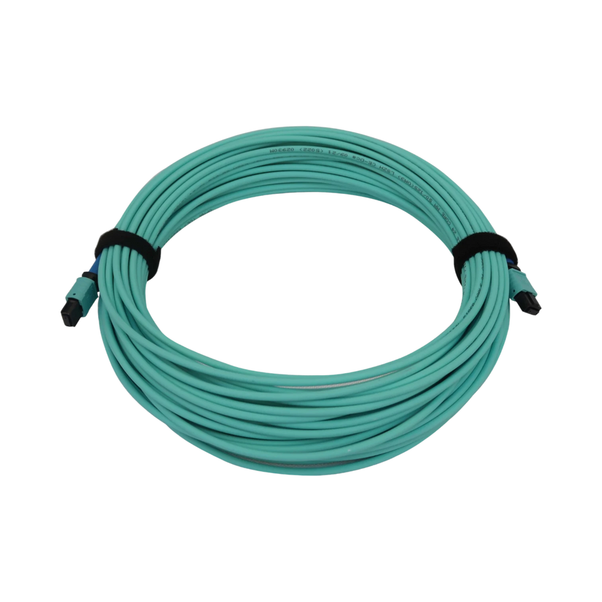 Tripp Lite 40/100/400G Multimode 50/125 OM3 Fiber Optic Cable (24F MTP/MPO-PC F/F), LSZH, Aqua, 20 m (65.6 ft.) — Being Shipped