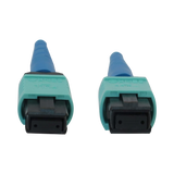 Tripp Lite 40/100/400G Multimode 50/125 OM3 Fiber Optic Cable (24F MTP/MPO-PC F/F), LSZH, Aqua, 20 m (65.6 ft.) — Being Shipped